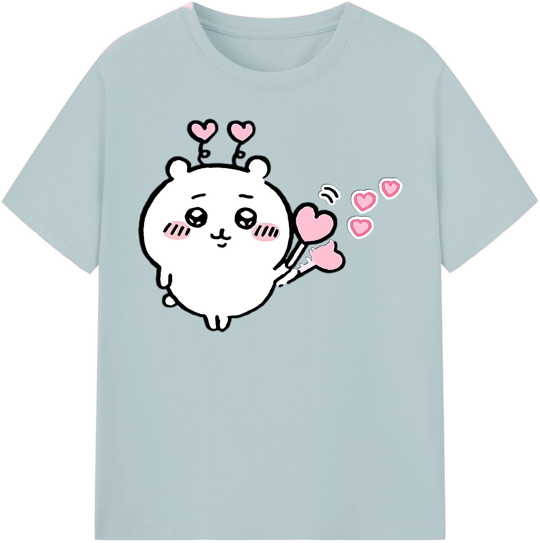 （画像用） ちいかわ ちいかわ Chii-kawa chiikawa 綿100％半袖Tシャツ（フロントプリント）